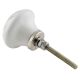 White Gold Floral Ceramic Cabinet Knobs